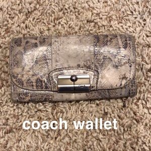 snakeskin coach wallet